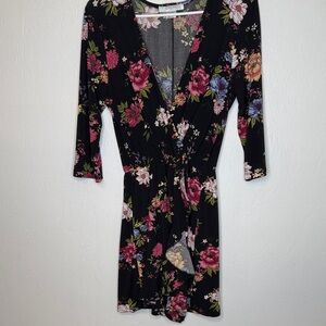 Cklass Floral Print Short Dress Women’s Size L